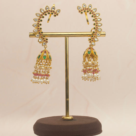 Sleek Jadau Kundan Earcuff Earrings