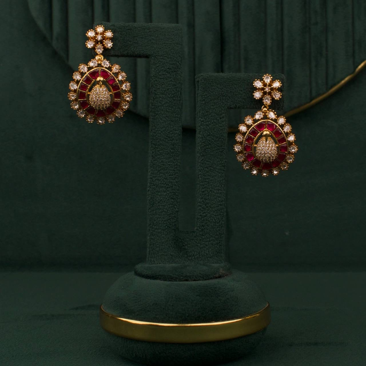 Dazzling Fusion Kundan x Polki Long Necklace With Matching Earrings