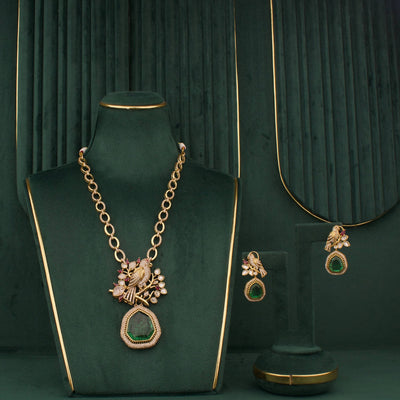 Designer Victorian Necklace With Elegant Matching Earrings