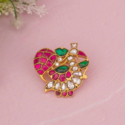 Elegant Peacock Design Jadau Kundan Locket