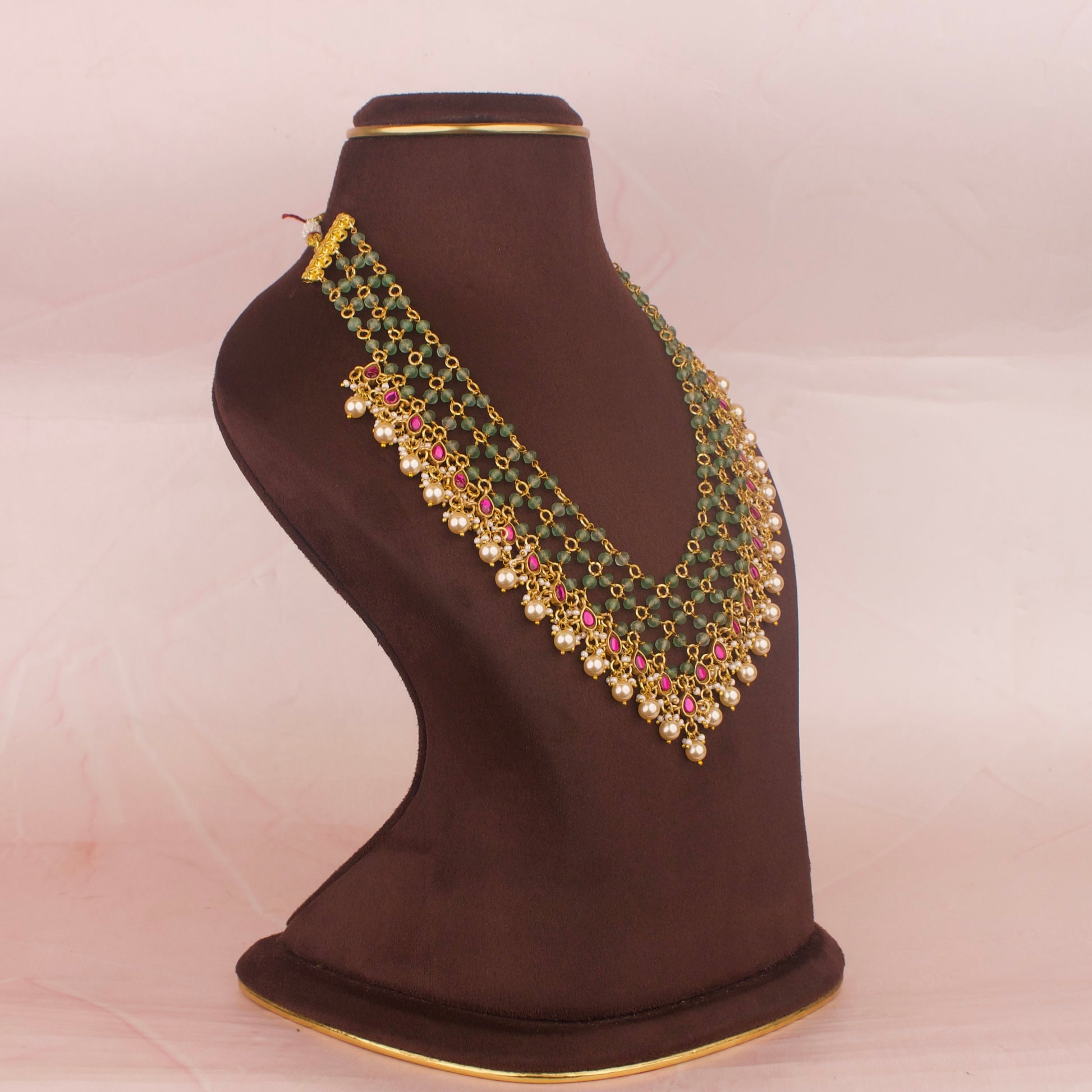 Trending Beads Mesh Jadau Kundan Necklace