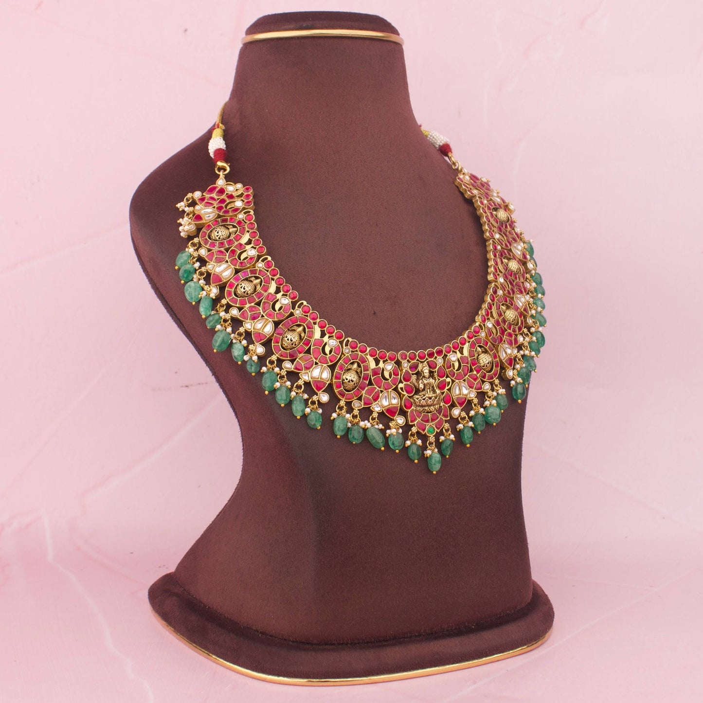 Unique Gold Inspired Jadau Kundan Necklace