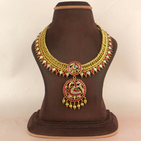 Gold Style 3 in 1 Jalebi Necklace