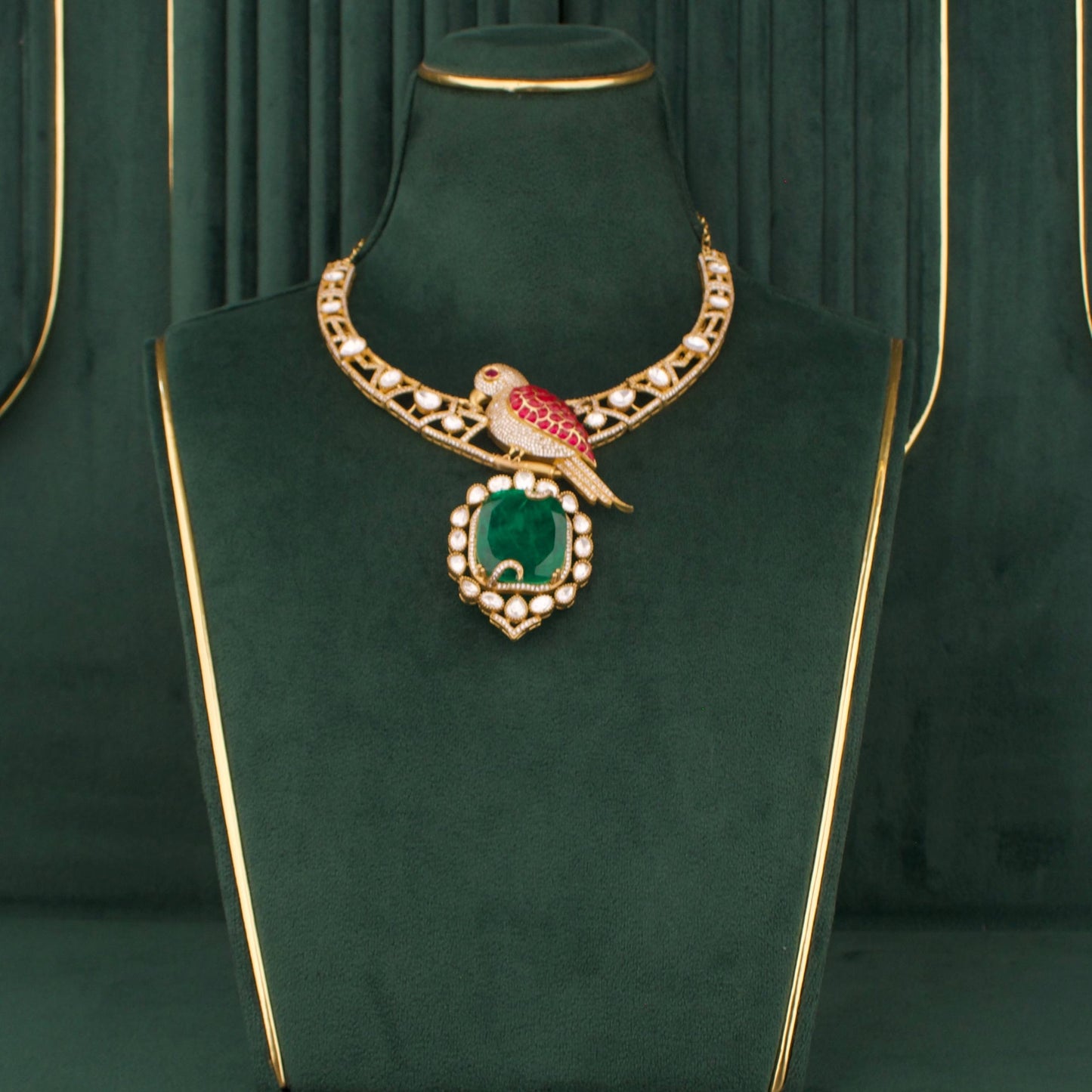 Master Piece Fusion Victorian Necklace Set With Matching Earrings