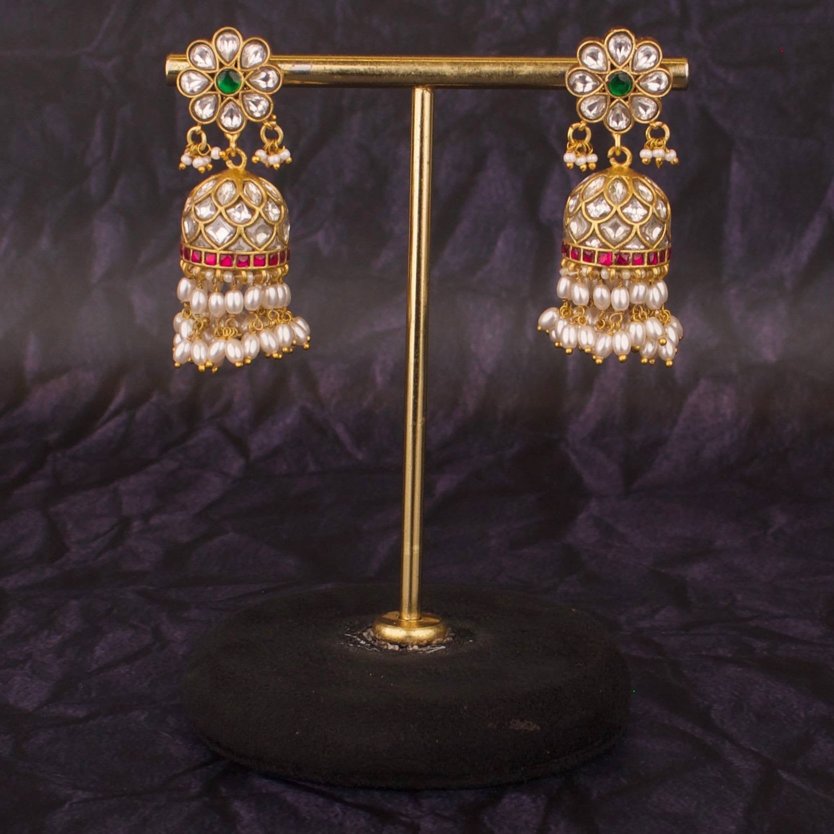 Royal Bridal Jadau Kundan Earrings – Exclusive Heritage Style