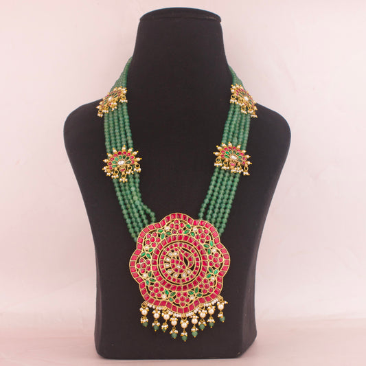 Bridal Jadau Kundan Beads Haram : Wedding Jewellery - DULHAN JEWELS