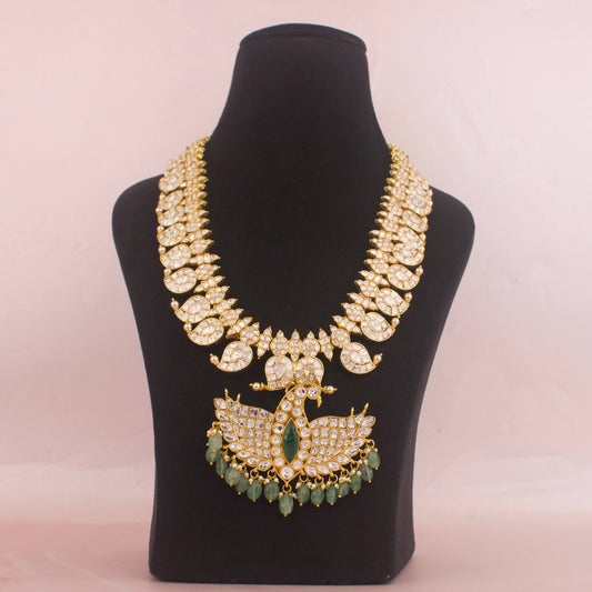 Traditional Gold Inspired Moissanite Polki Traditional Mango Haram