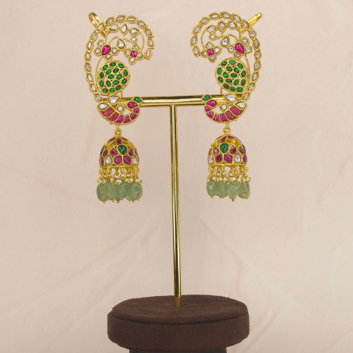 Bridal jadau kundan full kaan earrings