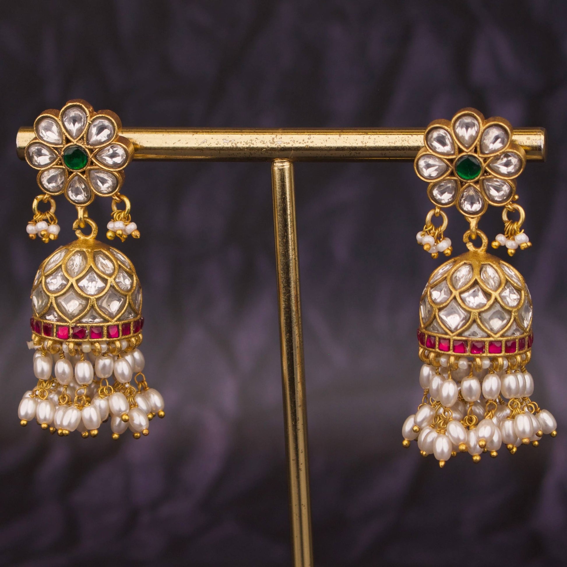 Royal Bridal Jadau Kundan Earrings – Exclusive Heritage Style