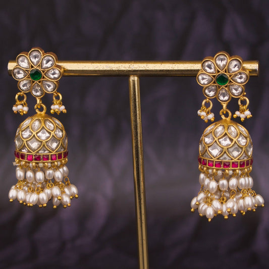 Royal Bridal Jadau Kundan Earrings – Exclusive Heritage Style