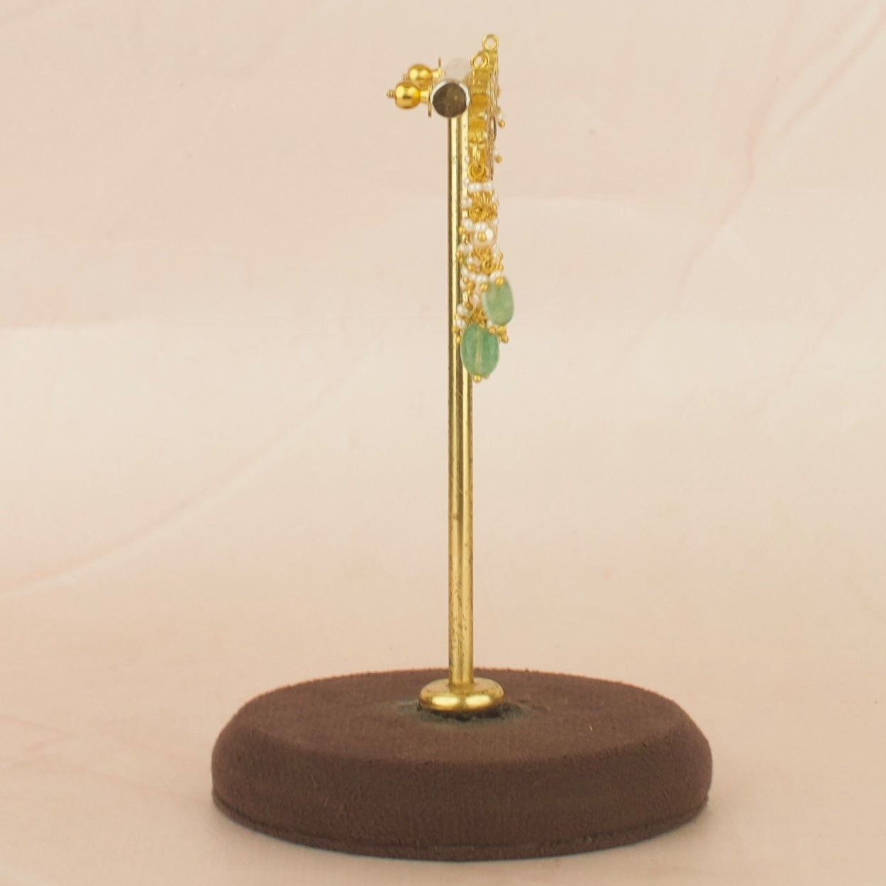 Opulent Chandbali Design Jadau Kundan Nan-tad with Matching Earrings