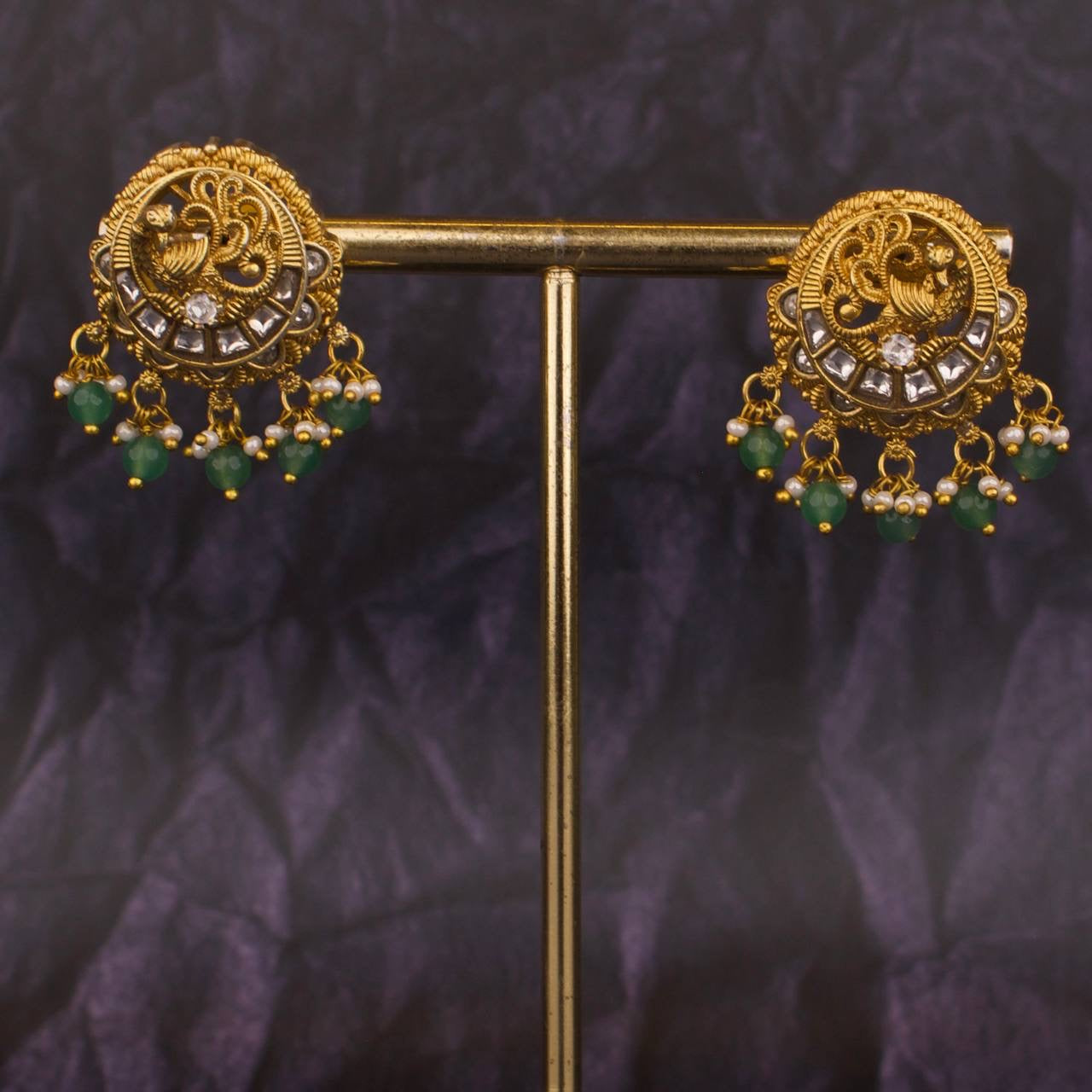 Nakas Kundan Stud Earrings