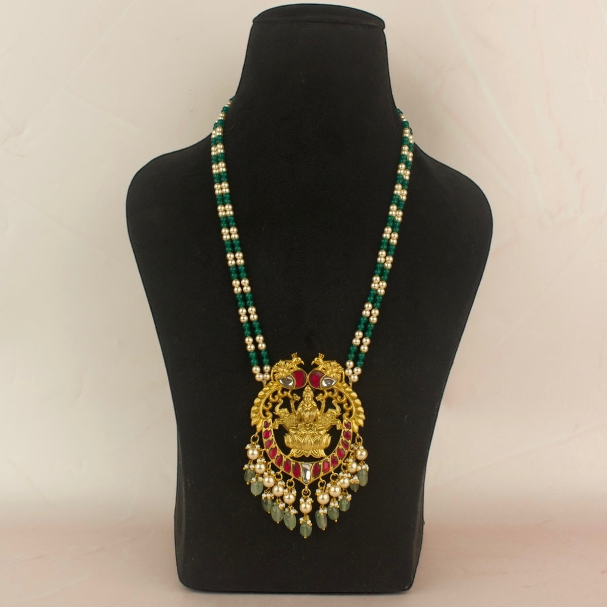 Bridal Laxmi Devi Locket Beads Mala