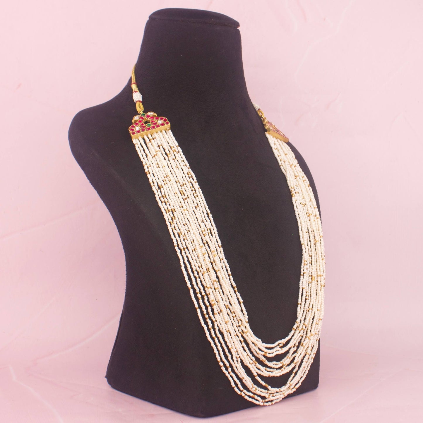Multi Layer Jadau Kundan Beads Haram