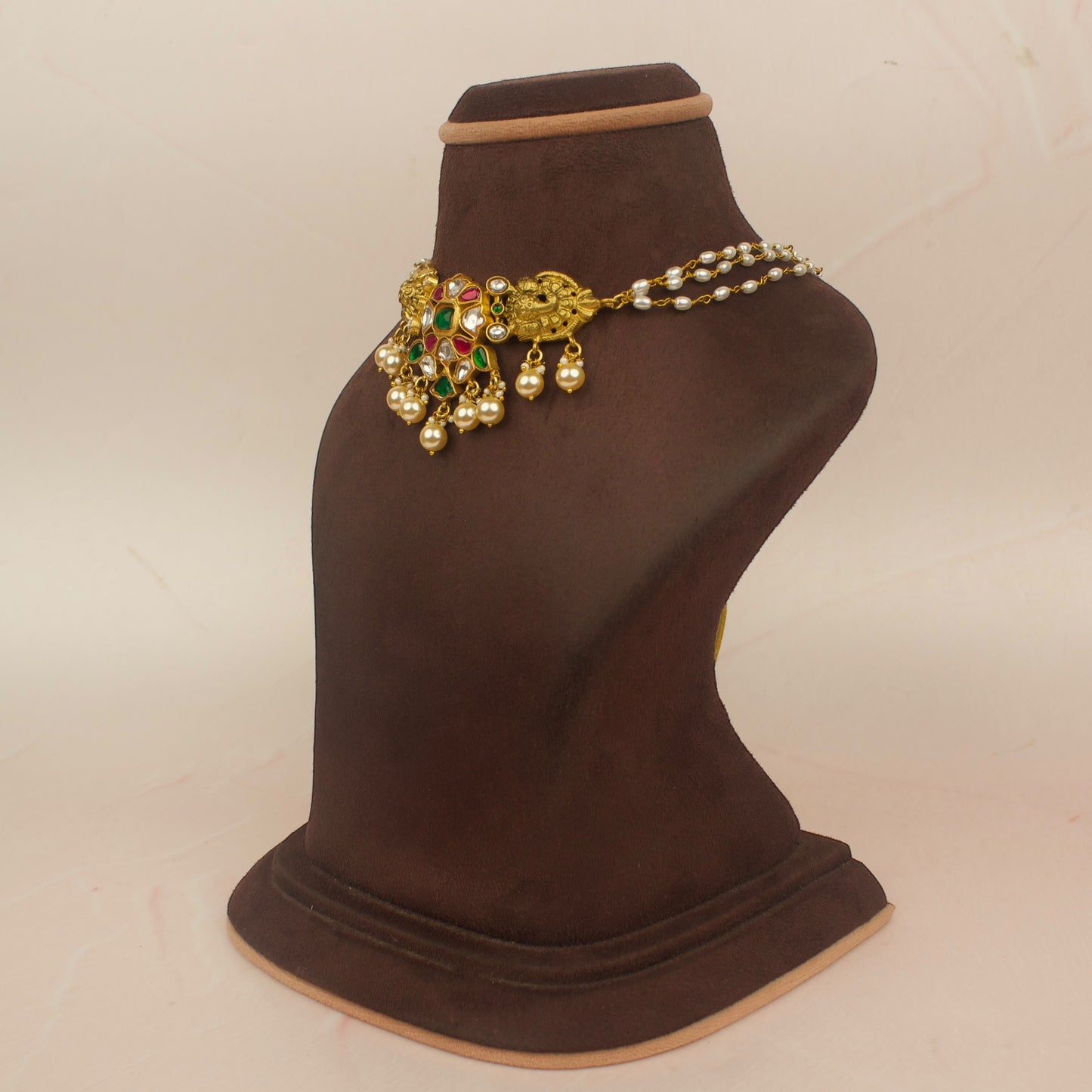 Nakshi Kundan Pearl Choker