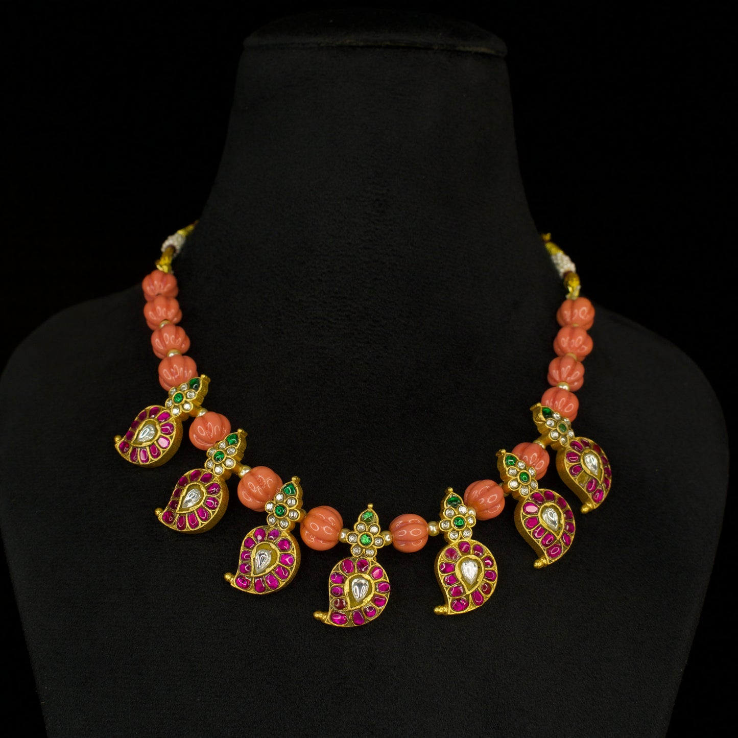 Exquisite Jadau Kundan Beads Necklace