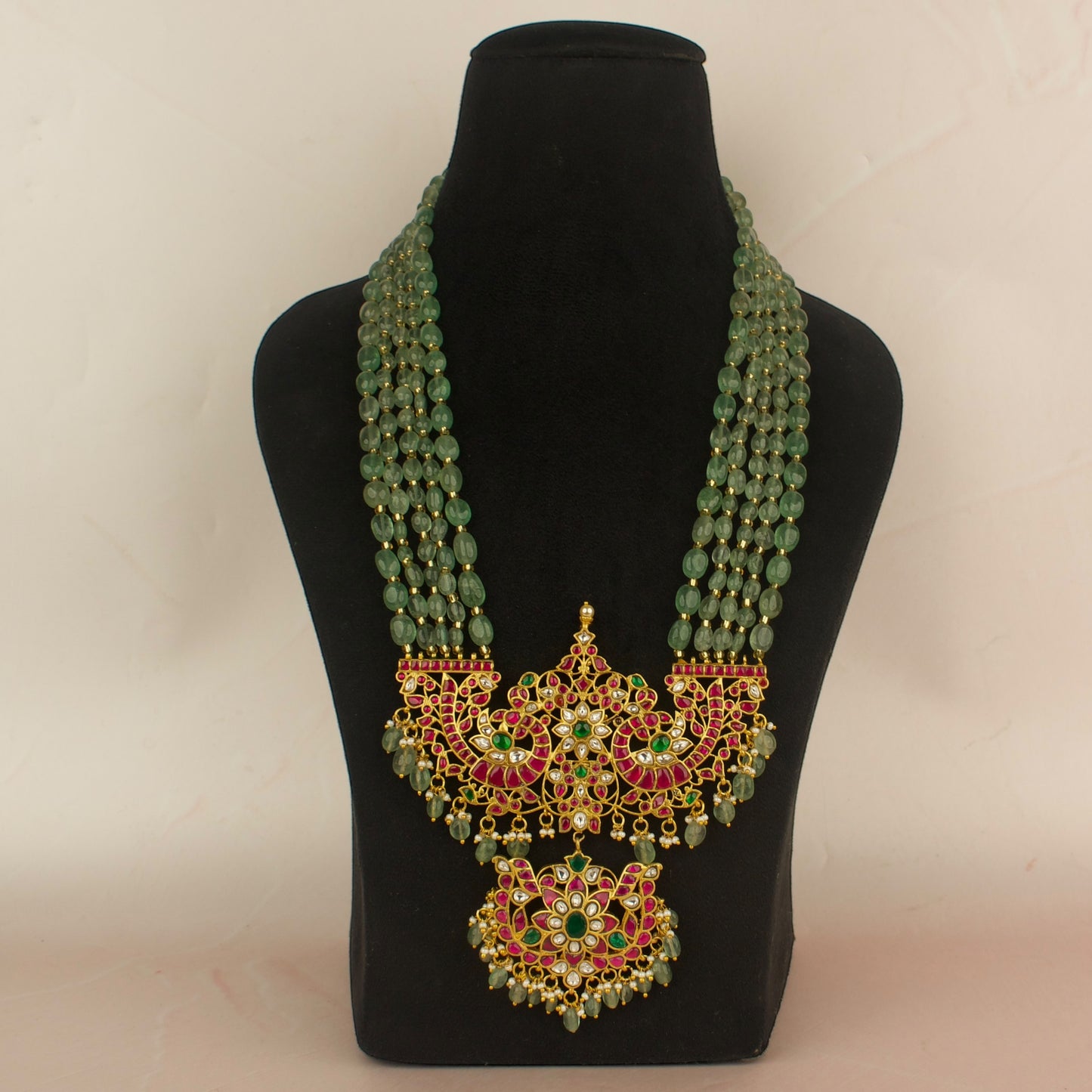 Bridal Jadau Kundan Beads Mala