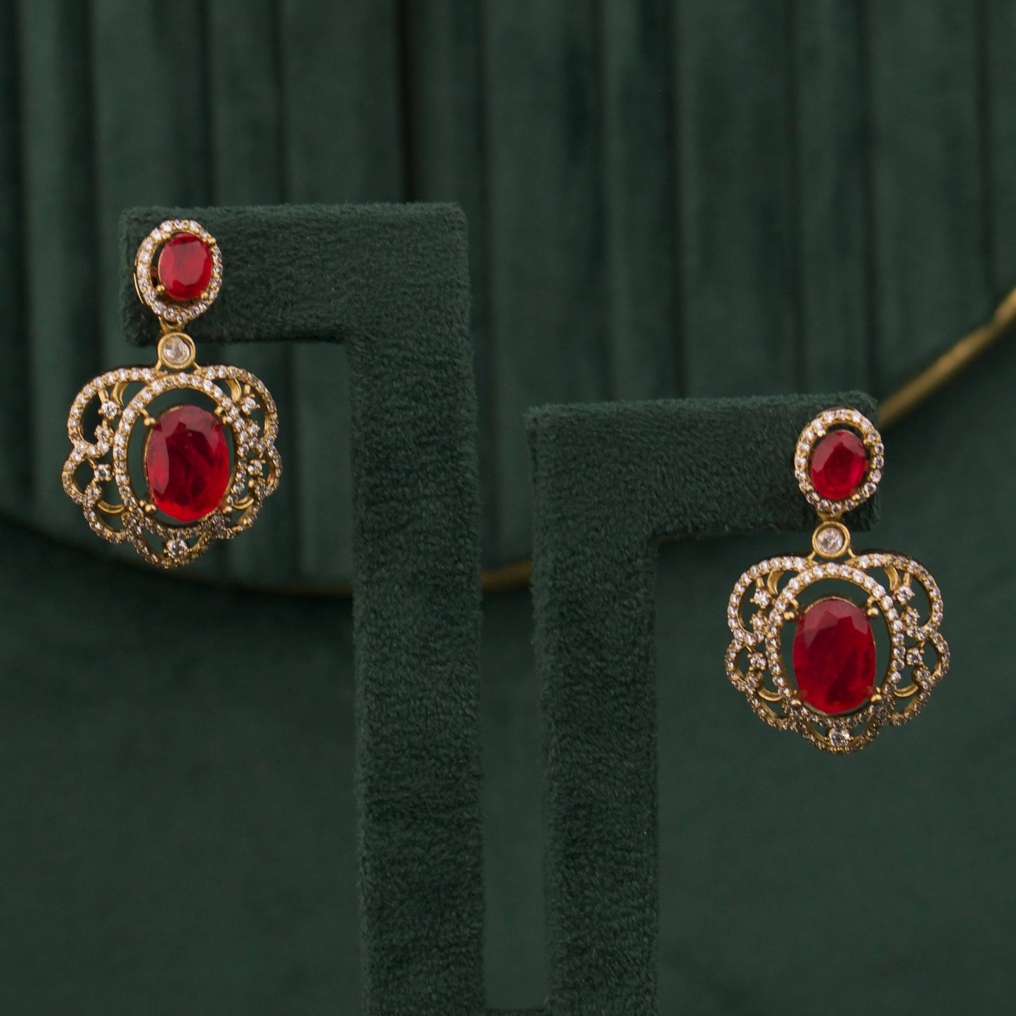 Polki Bridal Multi-Layered Necklace And Earring Set