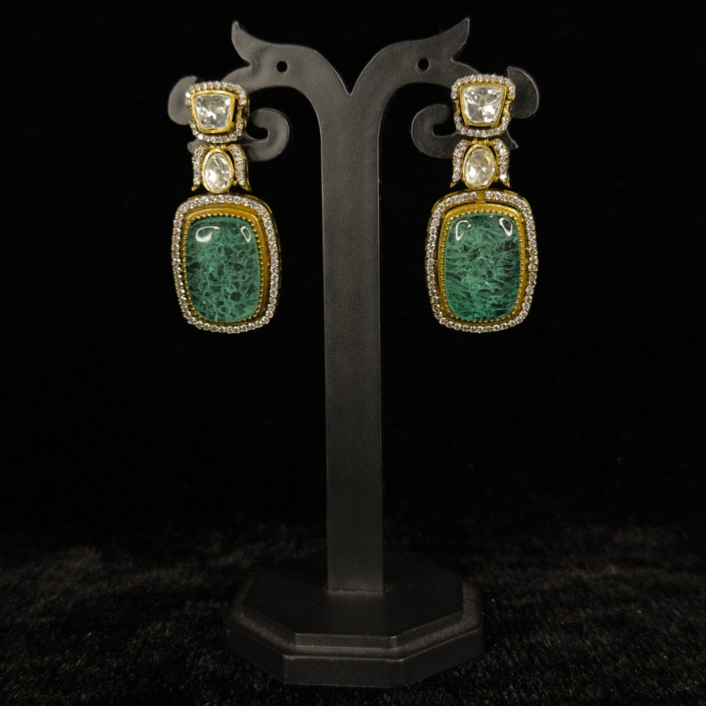 Premium Two-Step Victorian Necklace Set in Mint colour
