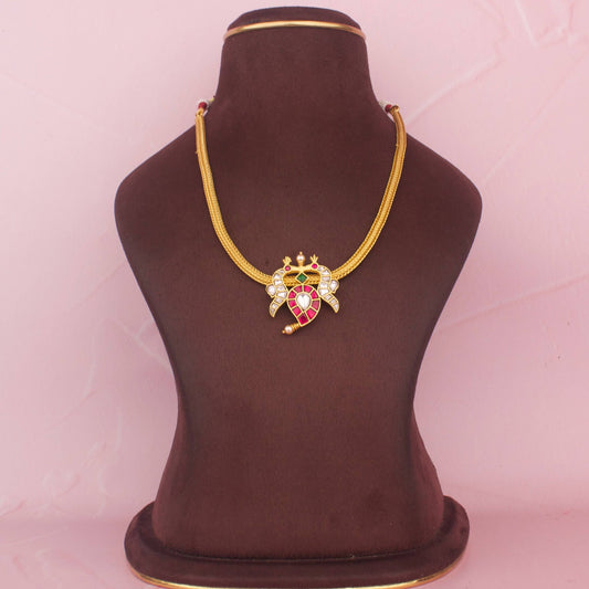 Simple Jadau Kundan Chain Necklace