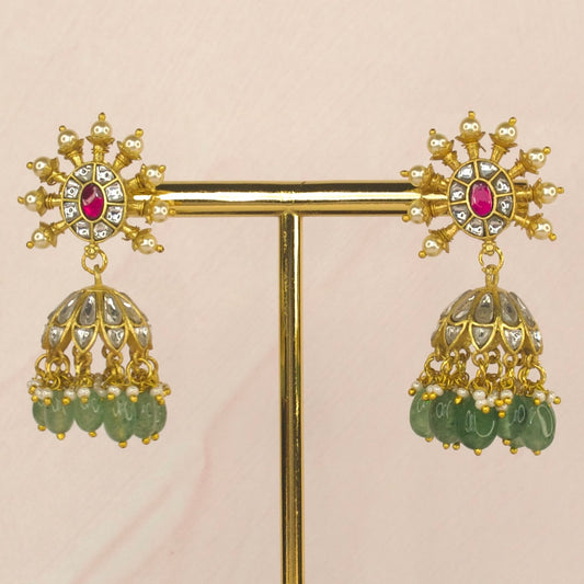 Gold Plated Jadau Kundan Jhumka