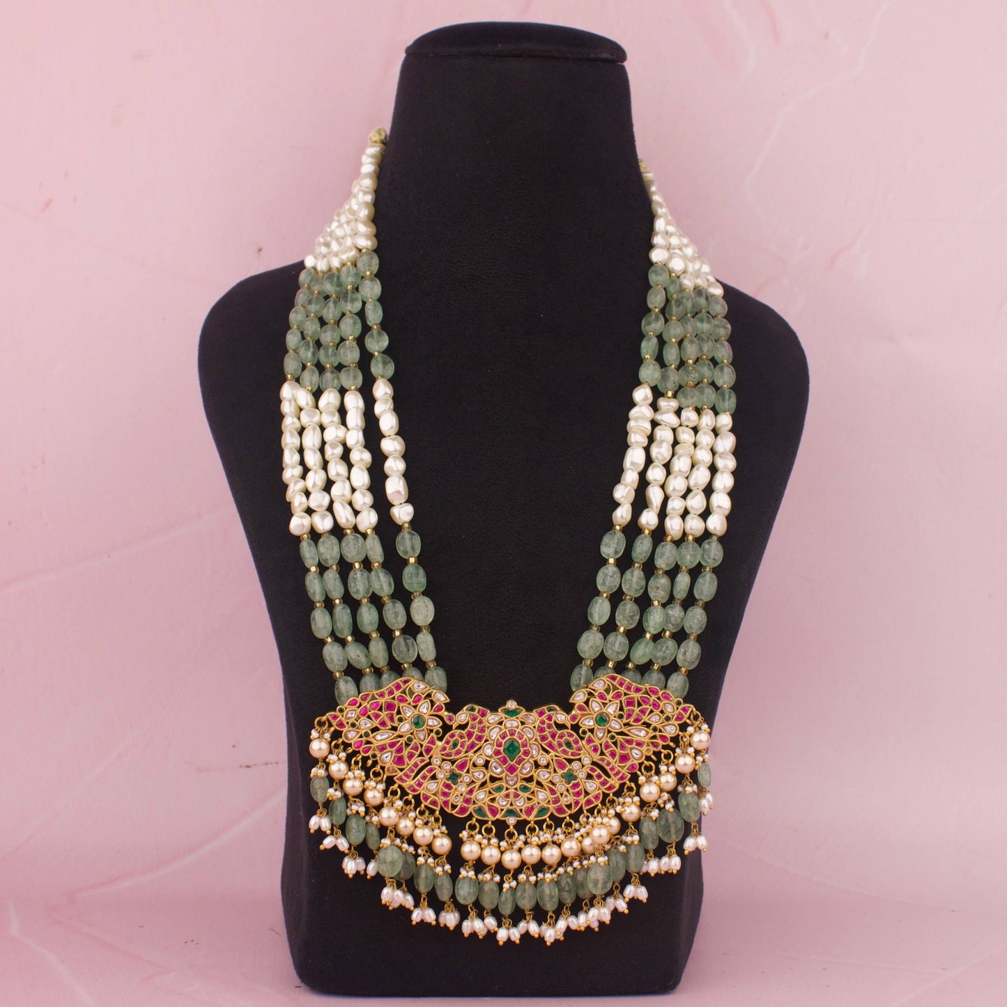 Jadau Kundan Beads Pearl Haram