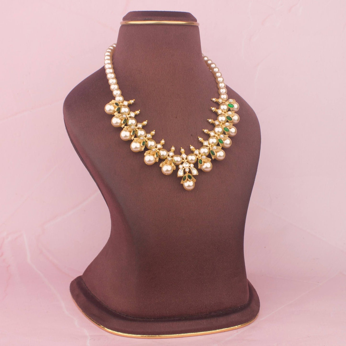 Fresh Water Pearls Mala With Matching Earrings