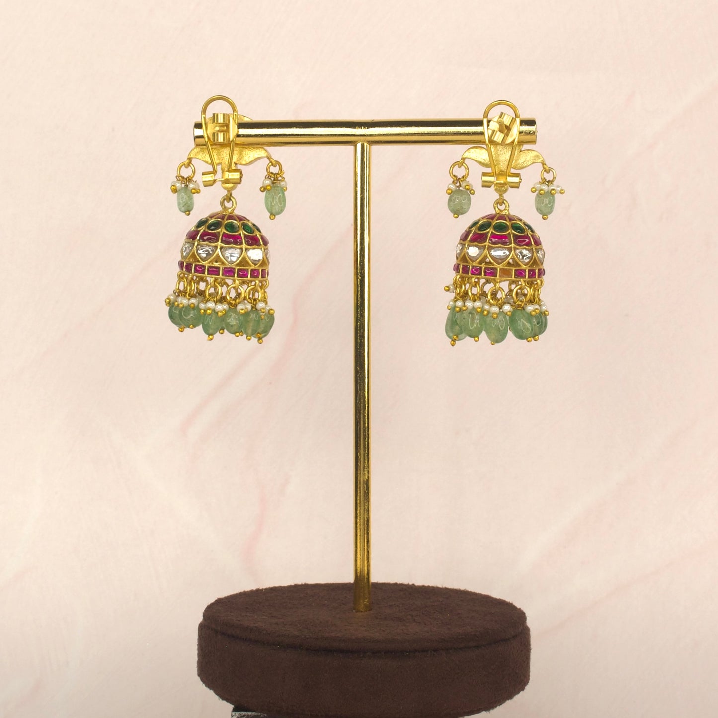 Regal Arch Jadau Kundan Jhumkas