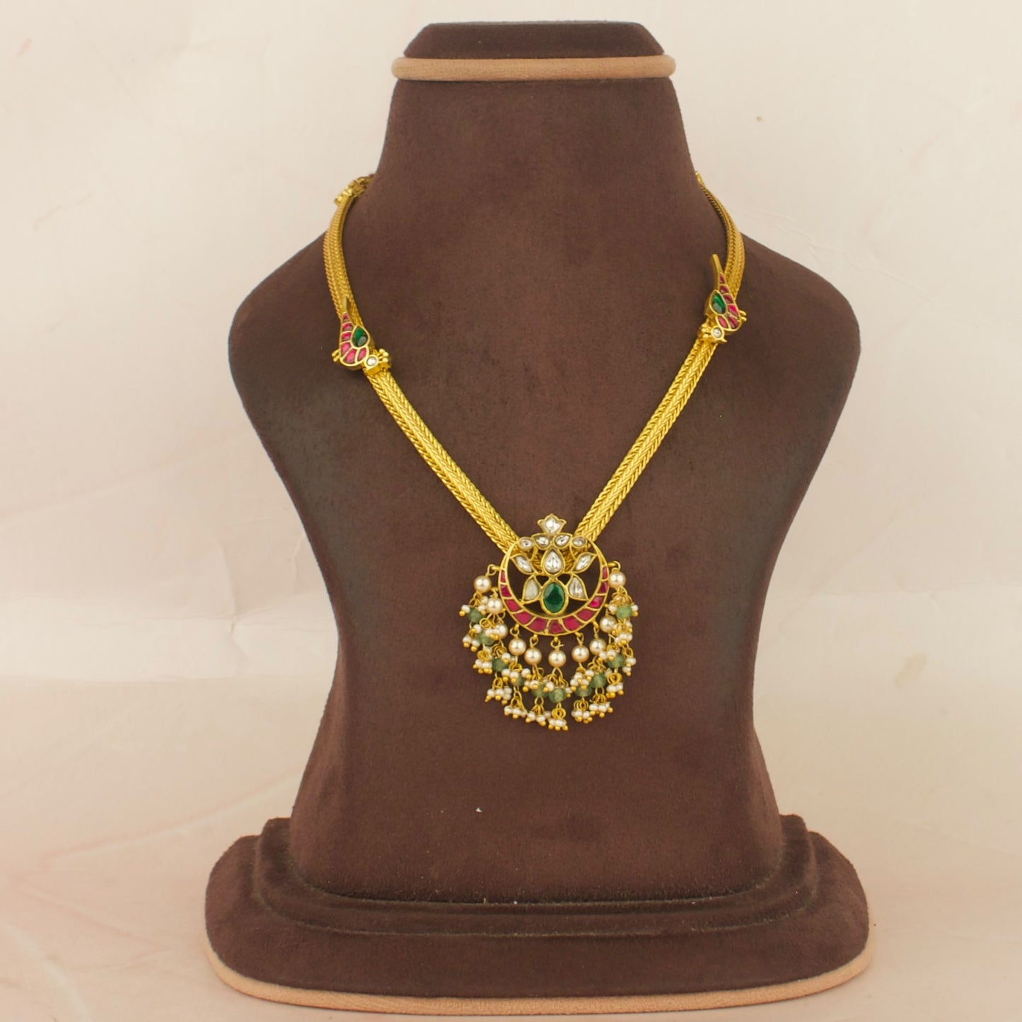 Chandbali locket Nantad style Jadau Kundan nantad necklace