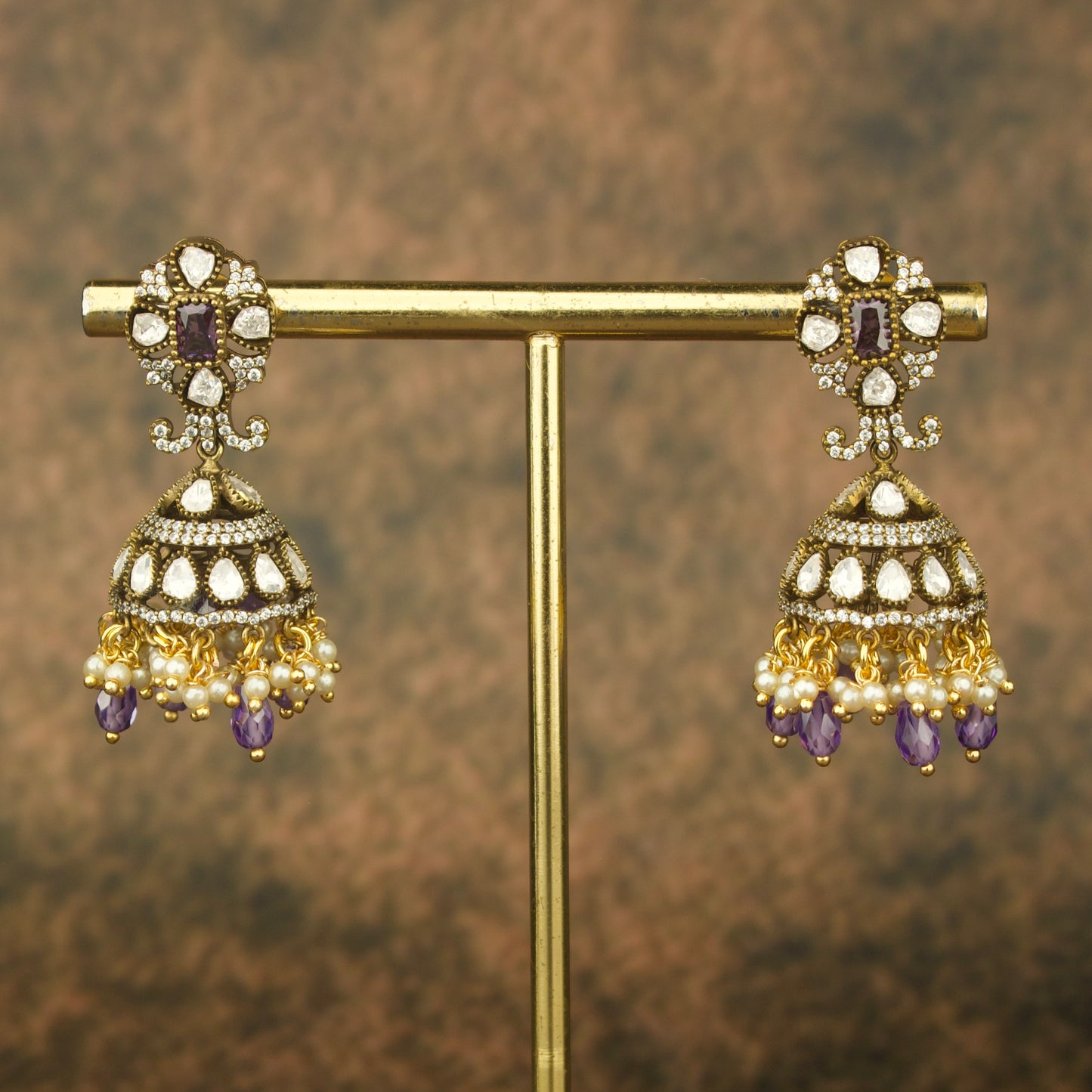 Majestic Heritage: Victorian Jhumka Earrings