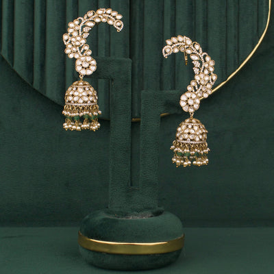 Royal Bridal Victorian Earcuff With Jhumka Hangings