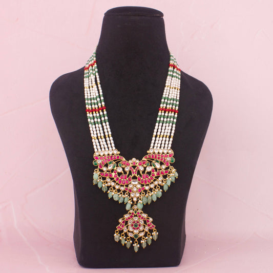 Gold Inspired Designer Jadau Kundan Rani Haar