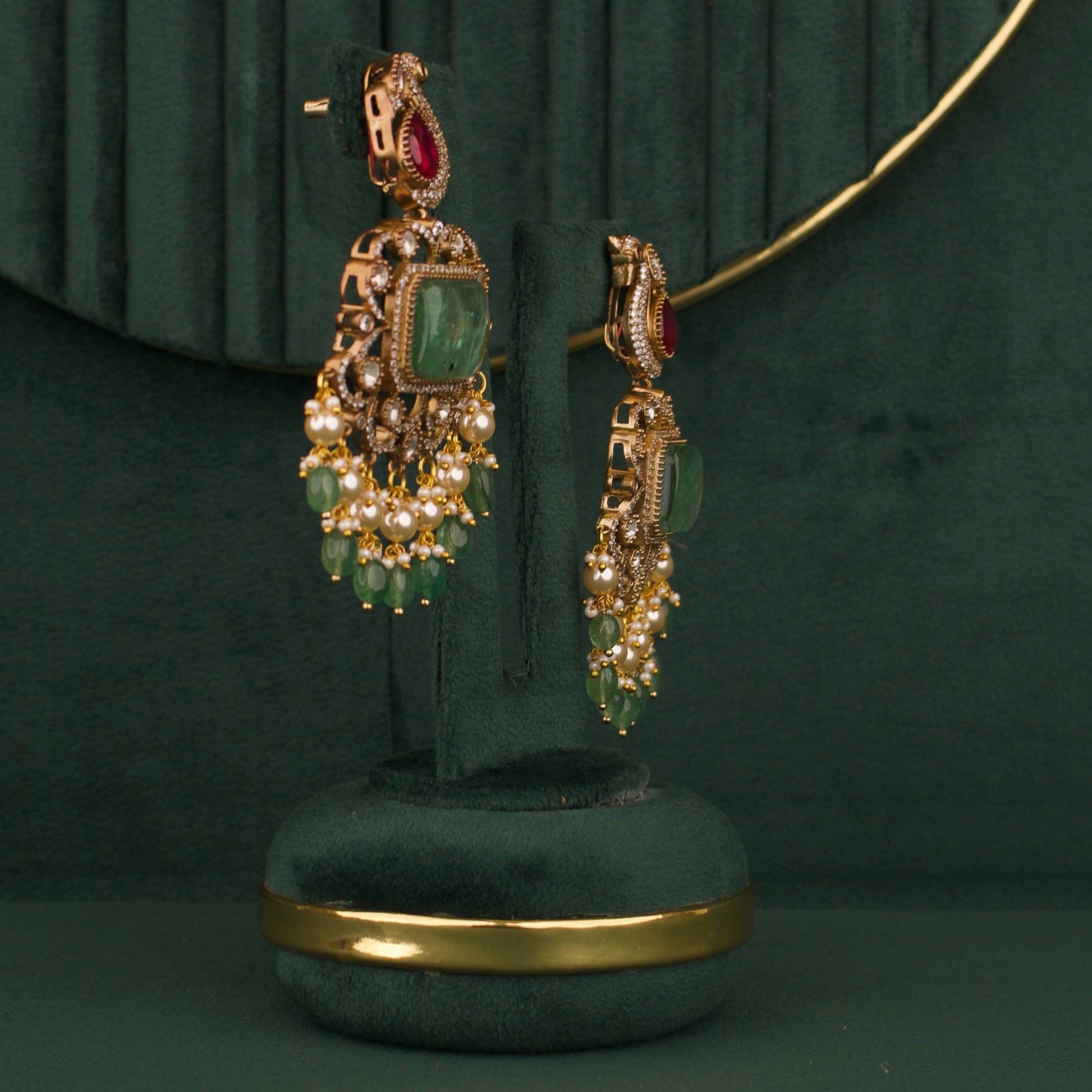 Gold Inspired Victorian Polki - Designer Necklace Sets