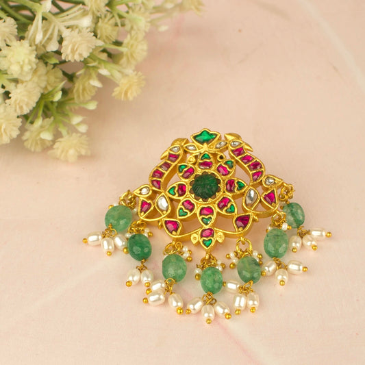 Floral Elegance Jadau Kundan Pendant