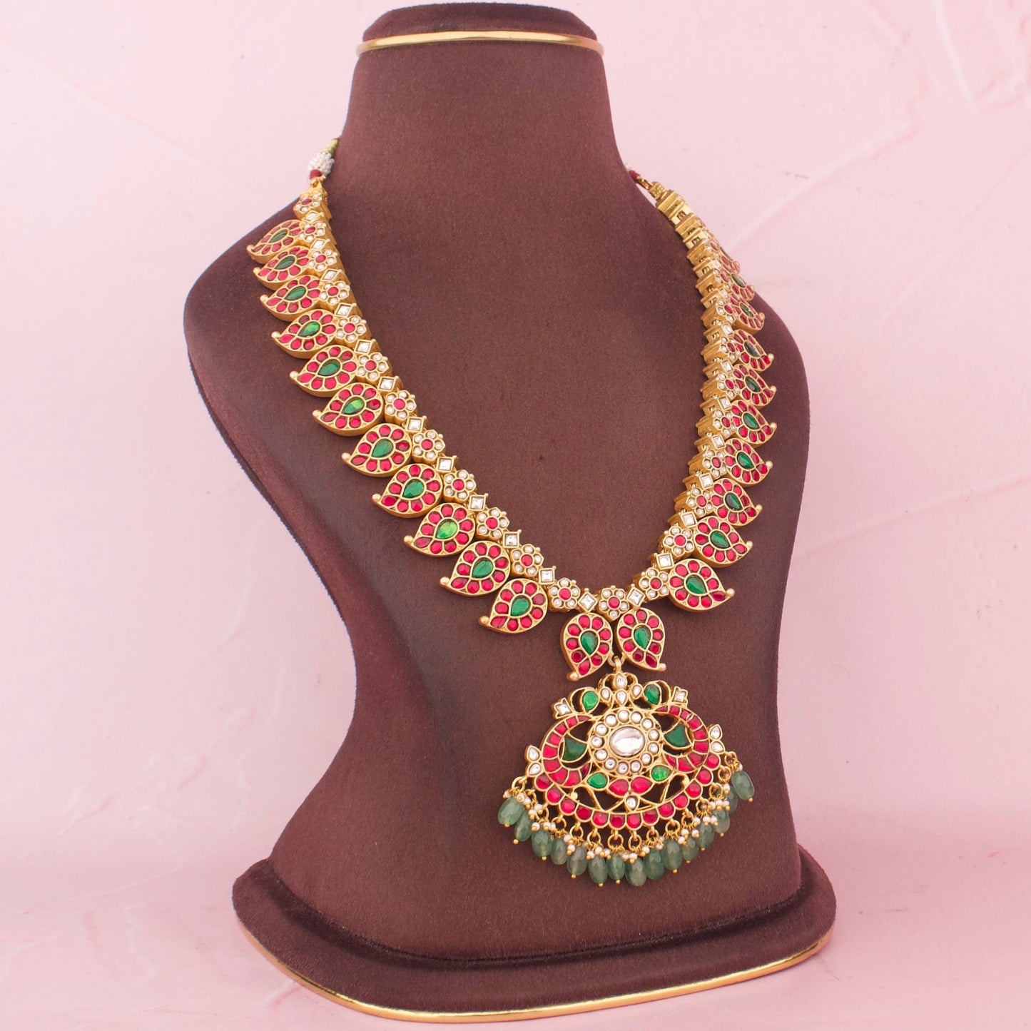 Exclusive Jadau Kundan Reversible 2 In 1 Mango Harm