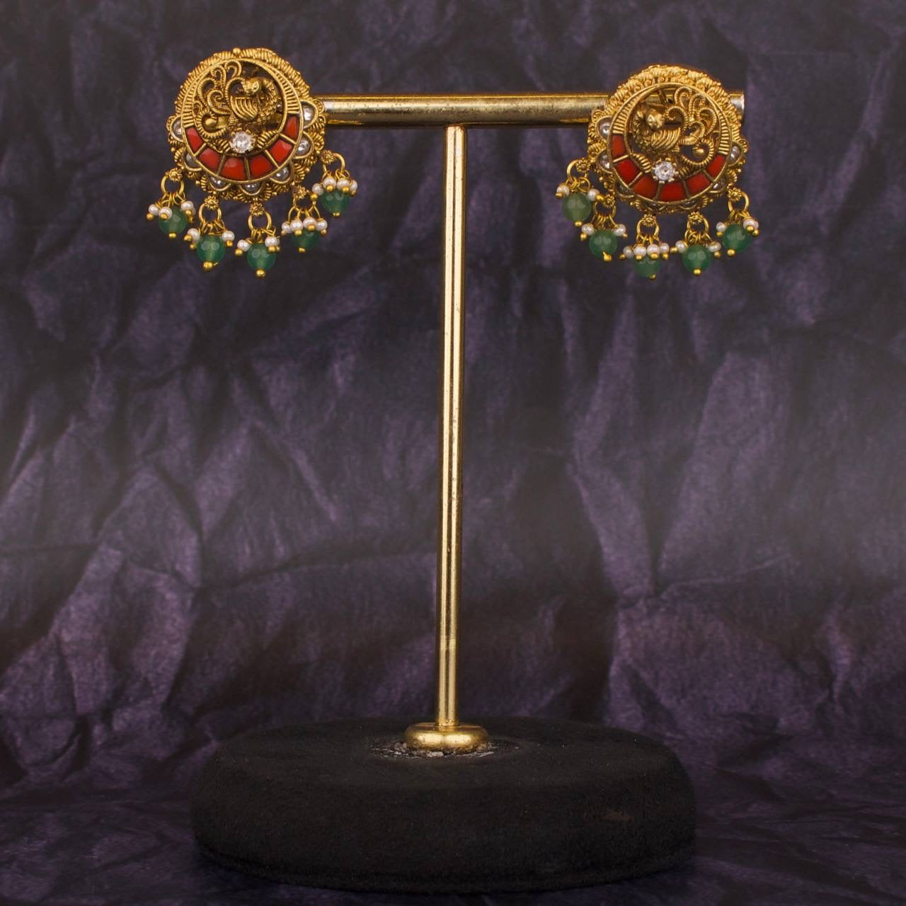 Nakas Kundan Stud Earrings