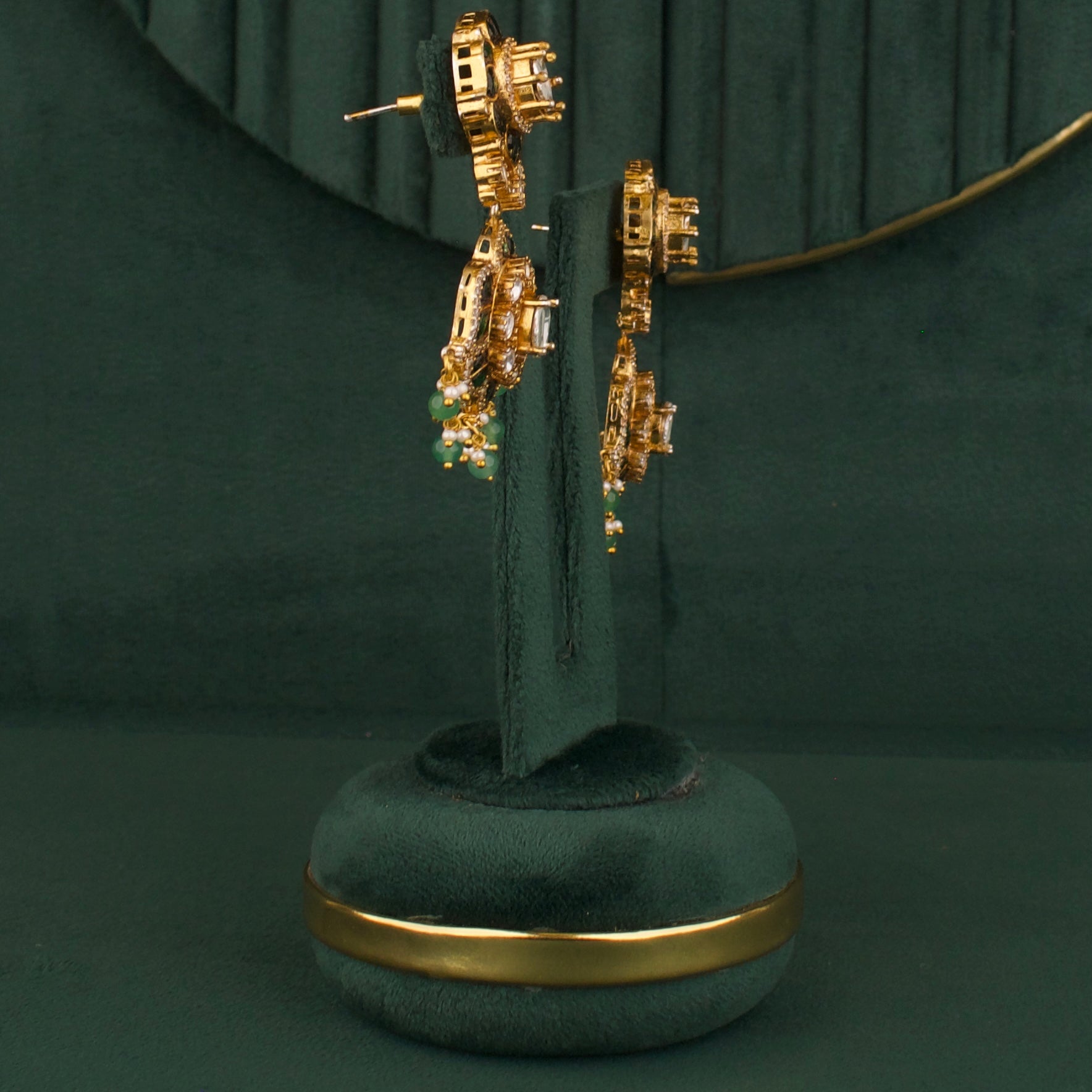 Bridal Moissanite Polki x Kundan Fusion Necklace Set - DULHAN JEWELS