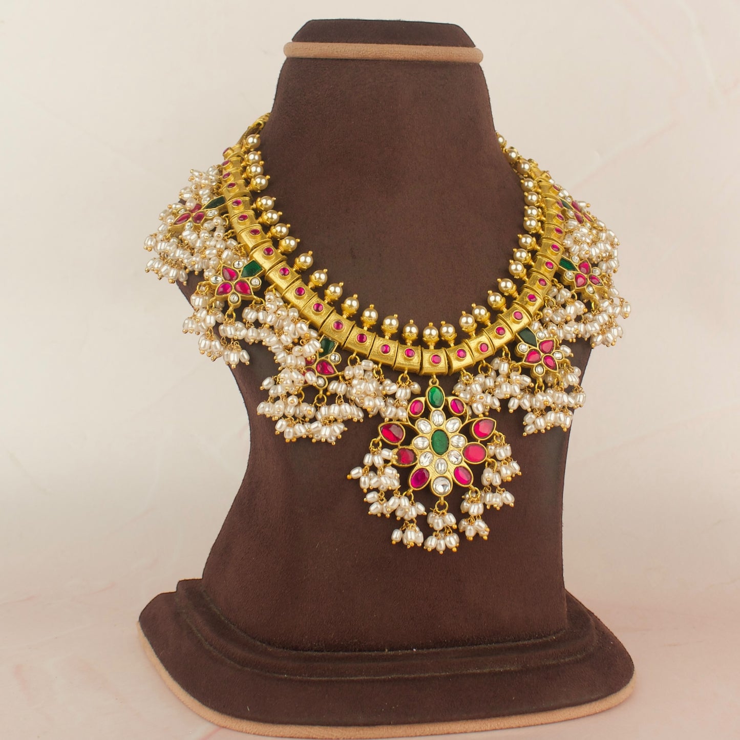 Traditional South Indian Guttapusalu Necklace