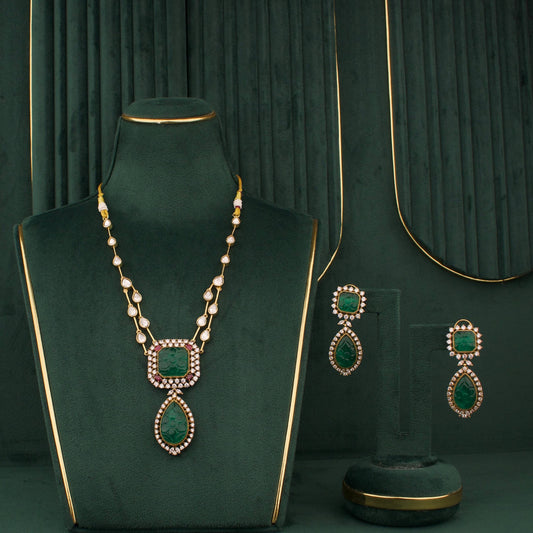 Antique Victorian Necklace Set With Earrings