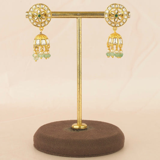 Glorious Jadau Kundan Jhumka Earrings