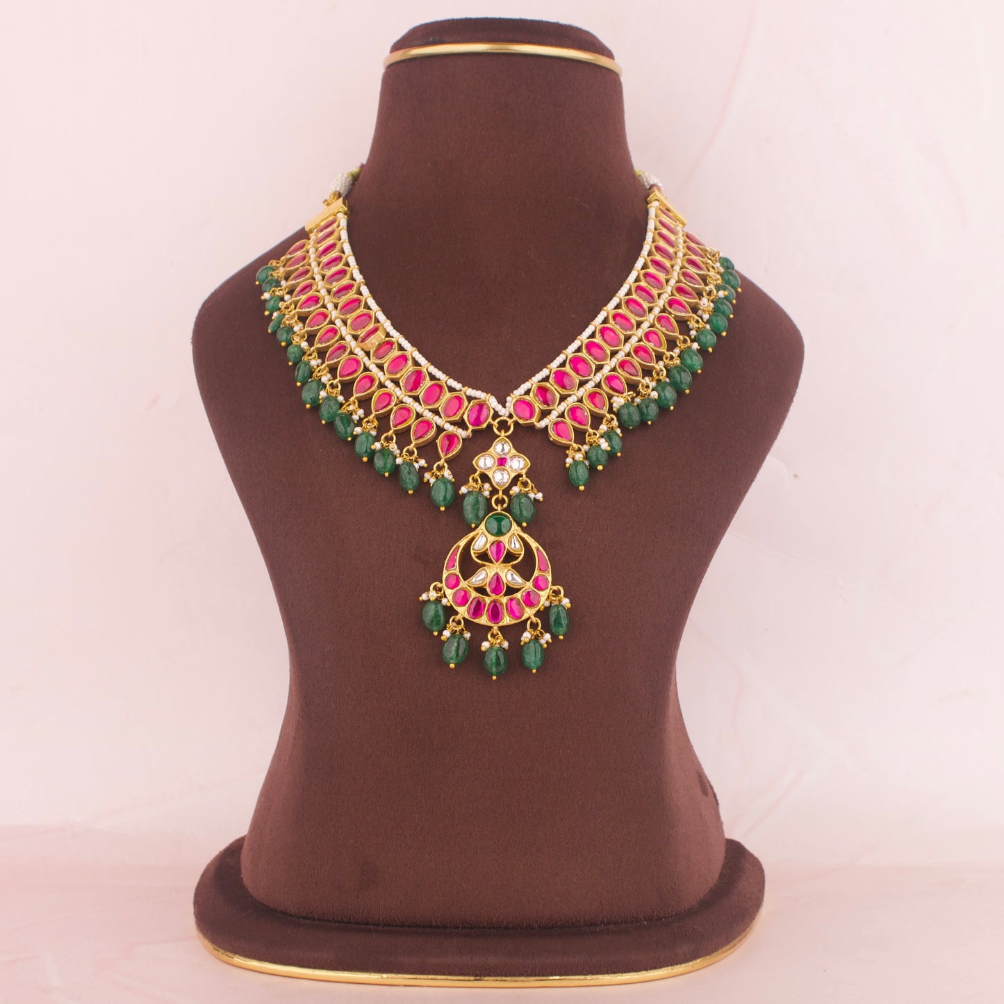 Traditional Jadau Kundan Necklace + Choker - DULHAN JEWELS