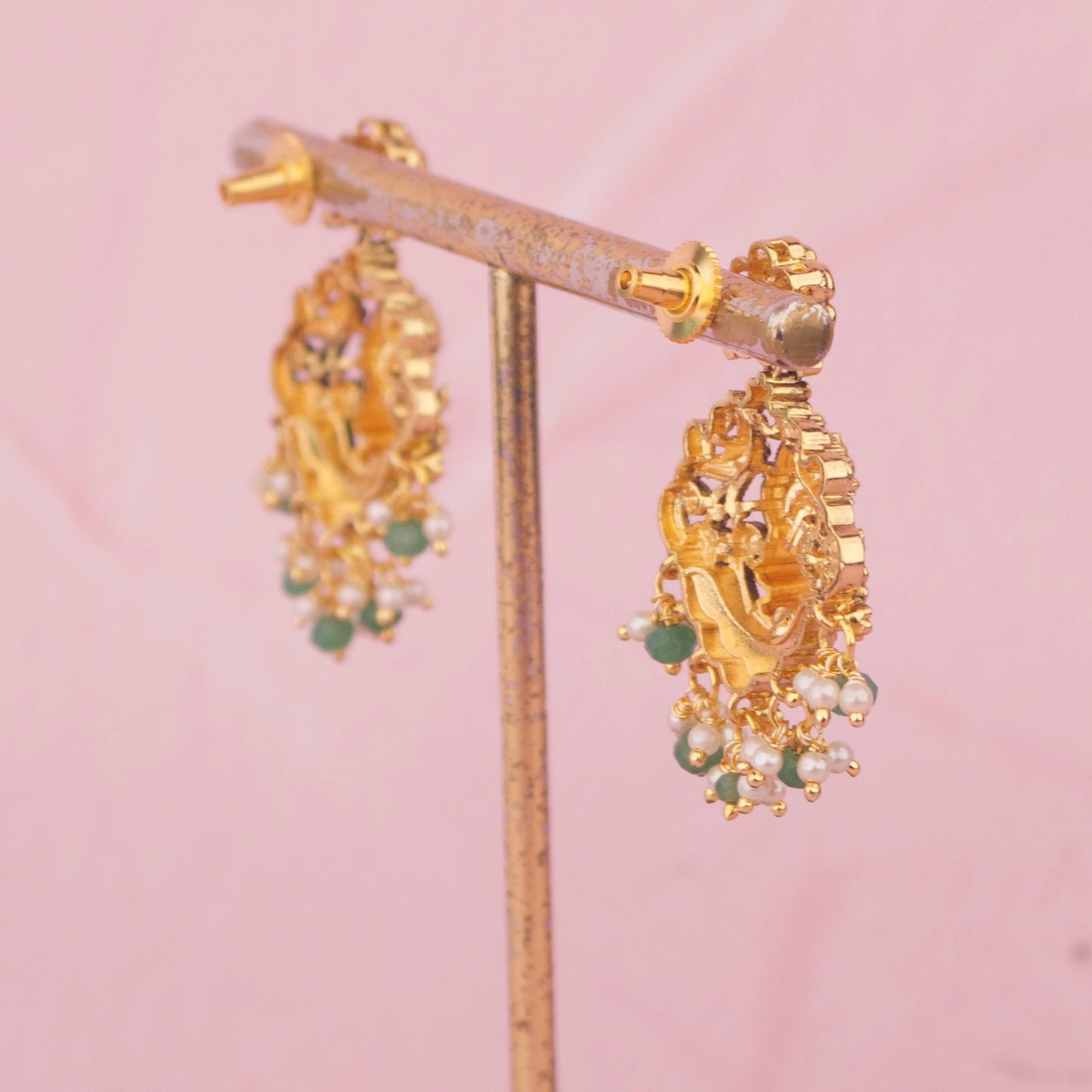 Traditional Nakshi Temple Necklace Set With Lakshmi Devi Pendant