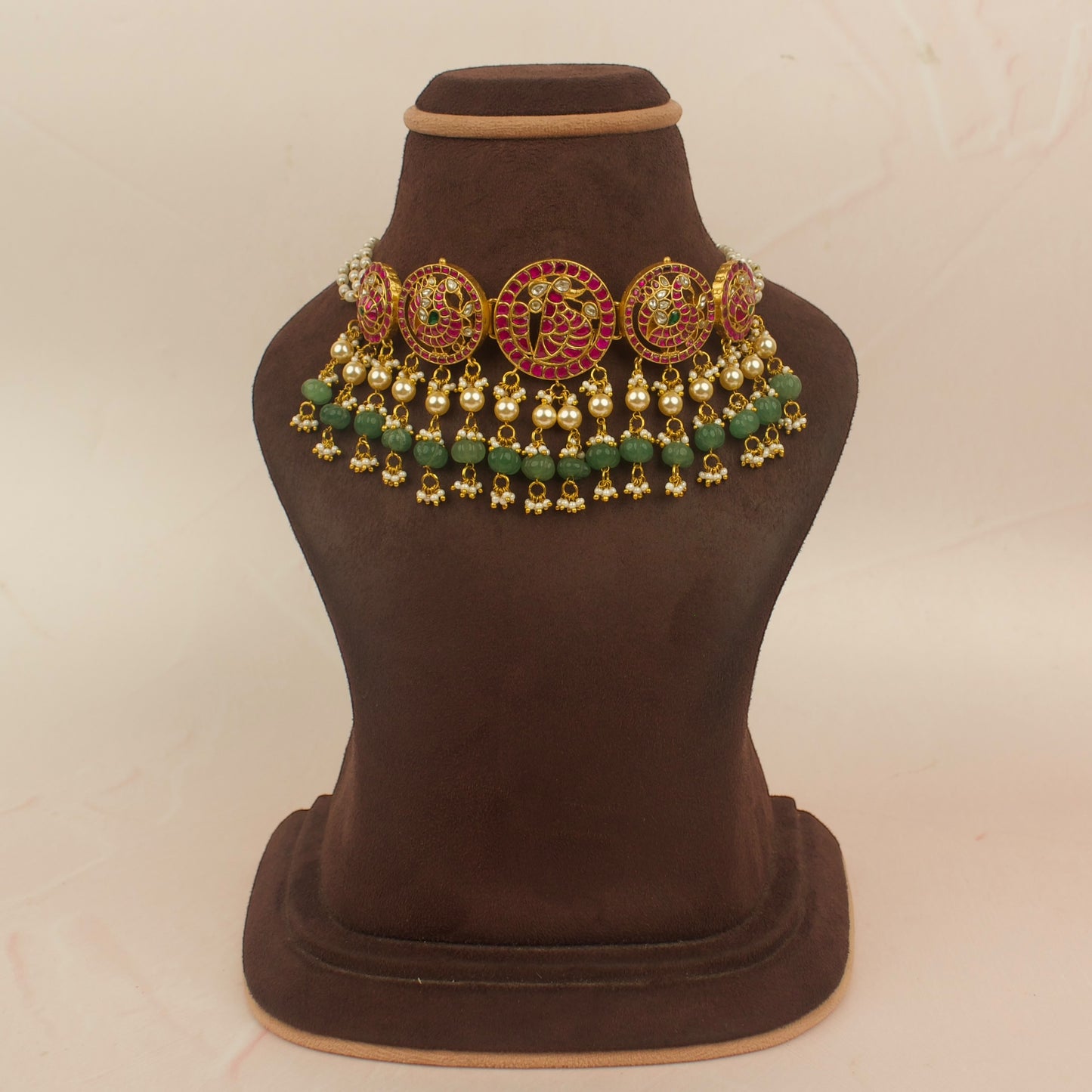 Bridal Jadau Kundan Peacock Choker