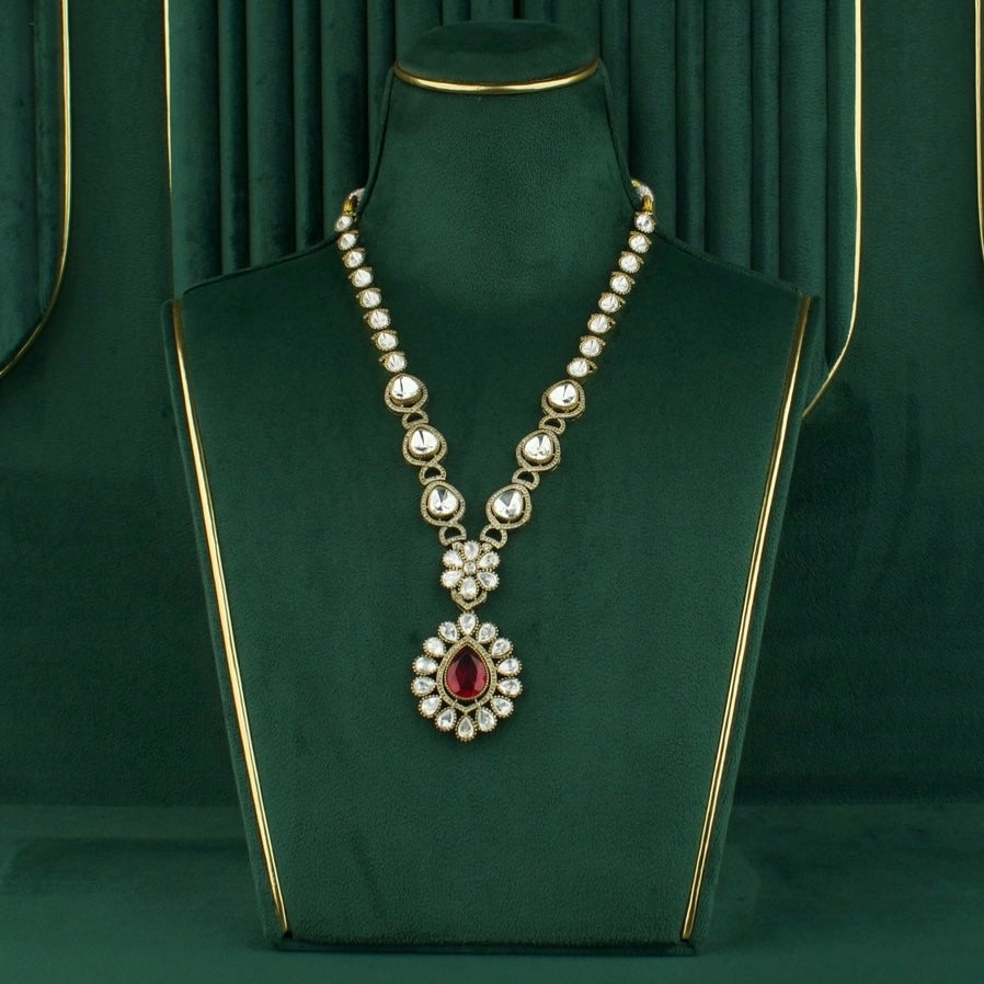 Nita Ambani Inspired Victorian Polki Necklace Set