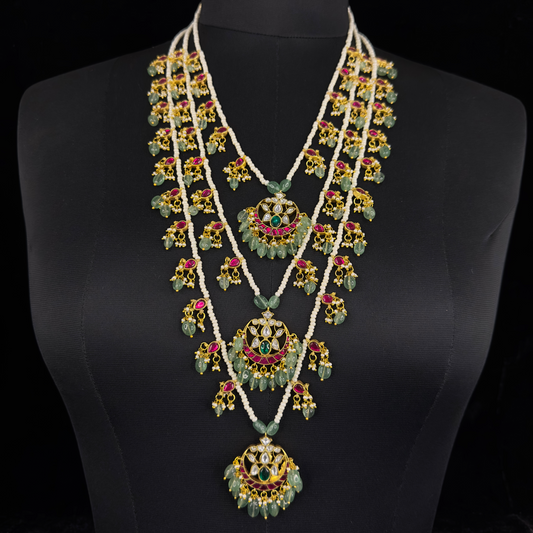 Jadau 3 Layers Necklace (DJ157956)