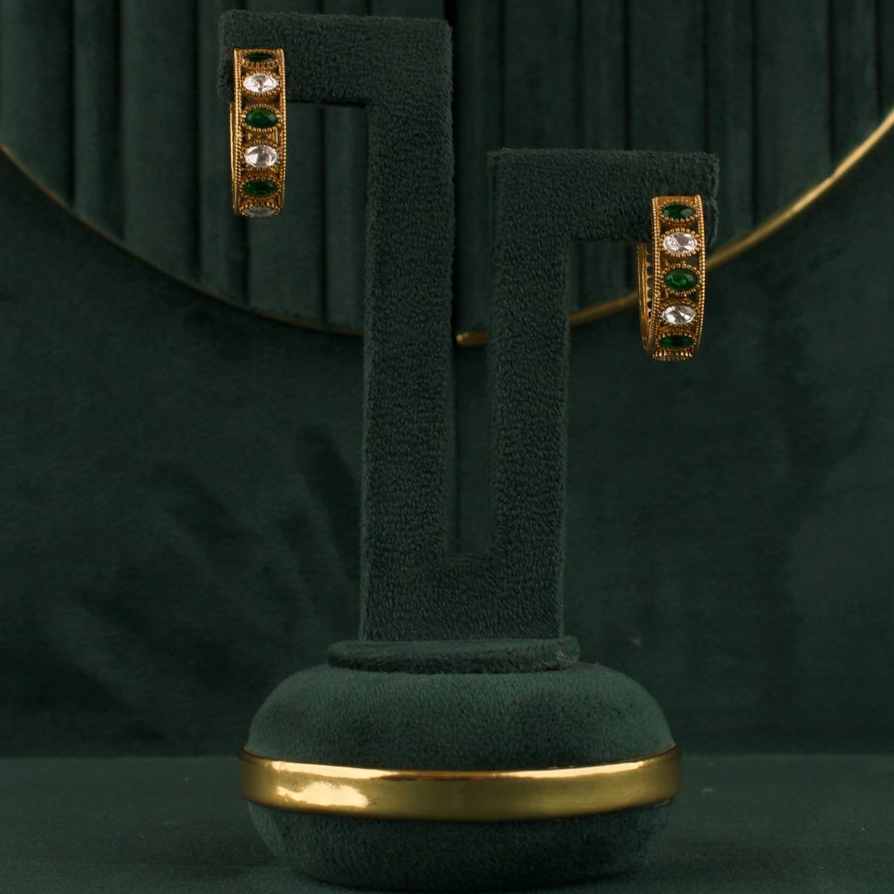 Loop Style Polki Earrings