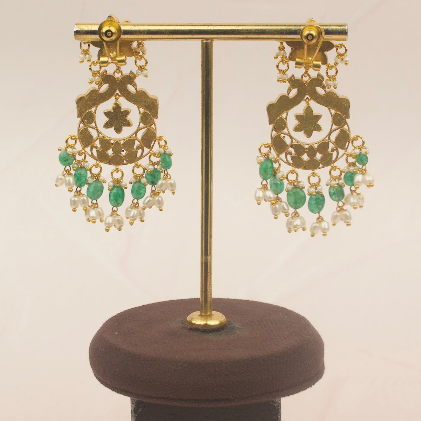 Regal Jadau Kundan Chandbali Earrings