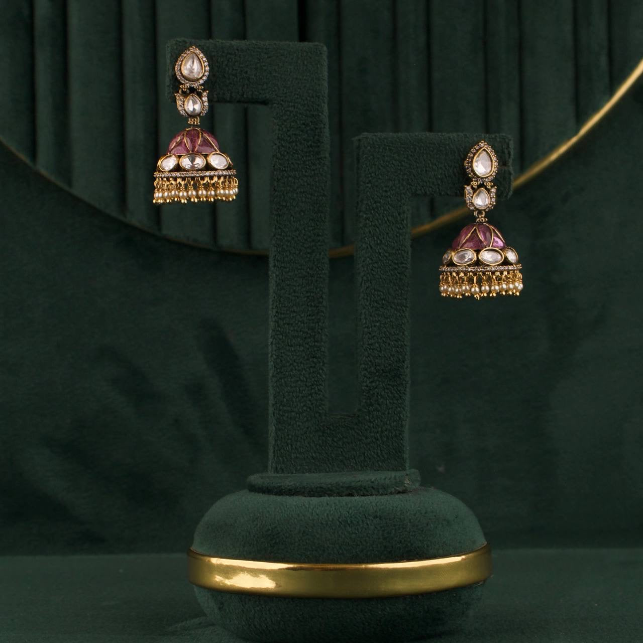 Victorian Fusion Jhumki Earrings