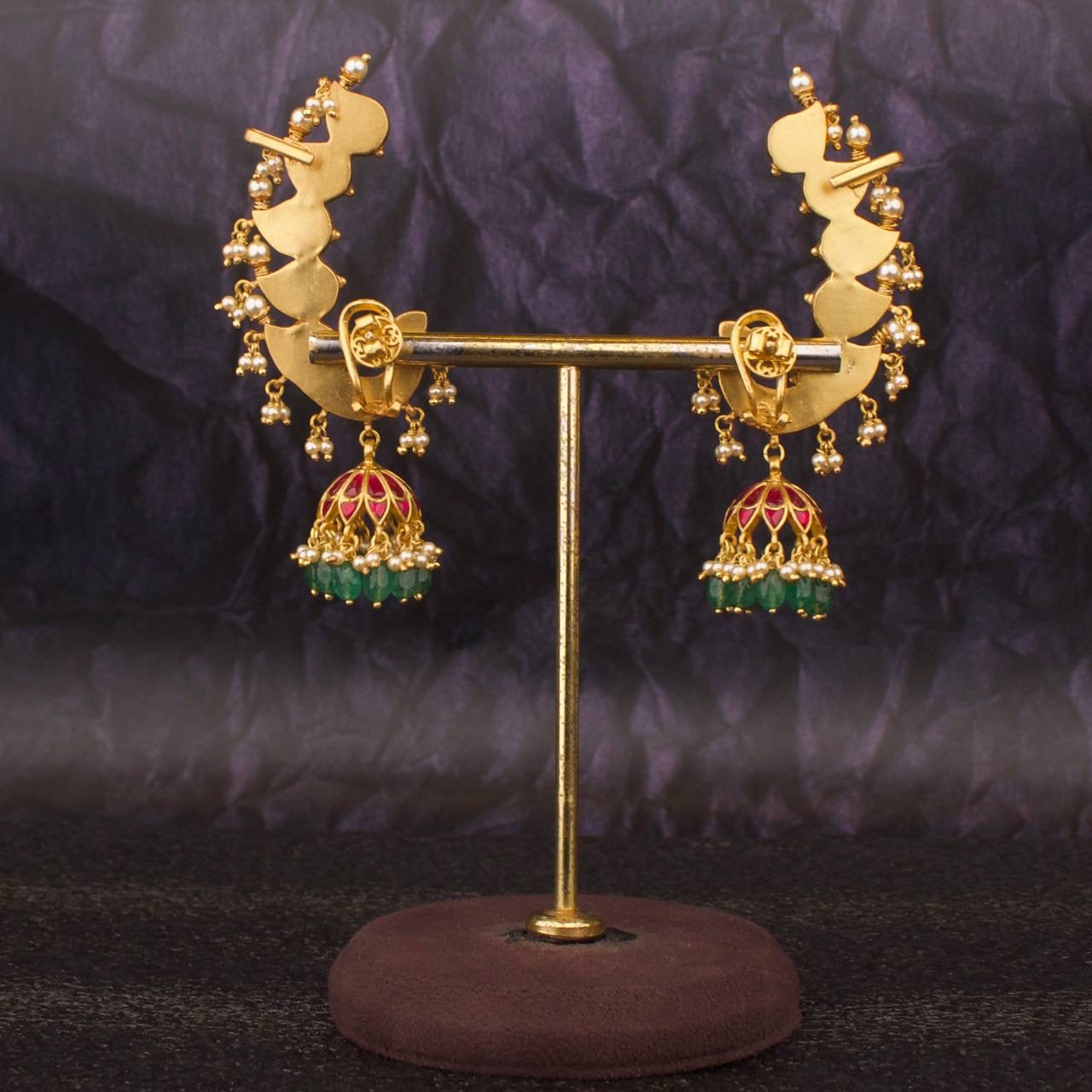 Bridal Jadau Kundan Earcuff / Fullkaan Earrings