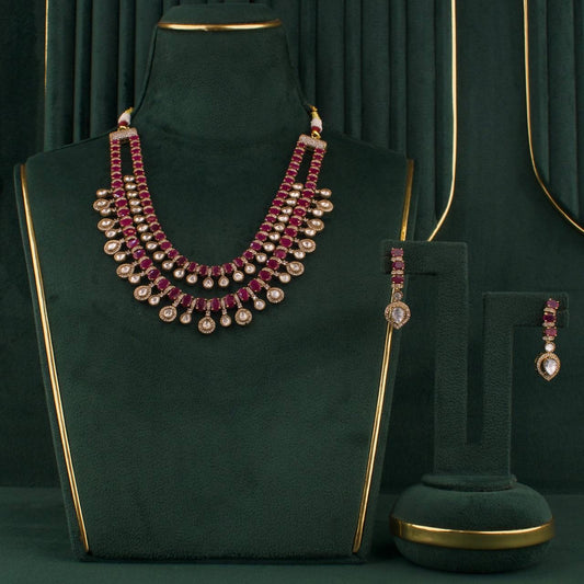 Gorgeous Two-Step Victorian Necklace with drop earrings